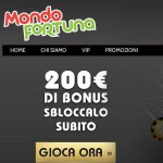 Bonus Casinò 200€ su MondoFortuna